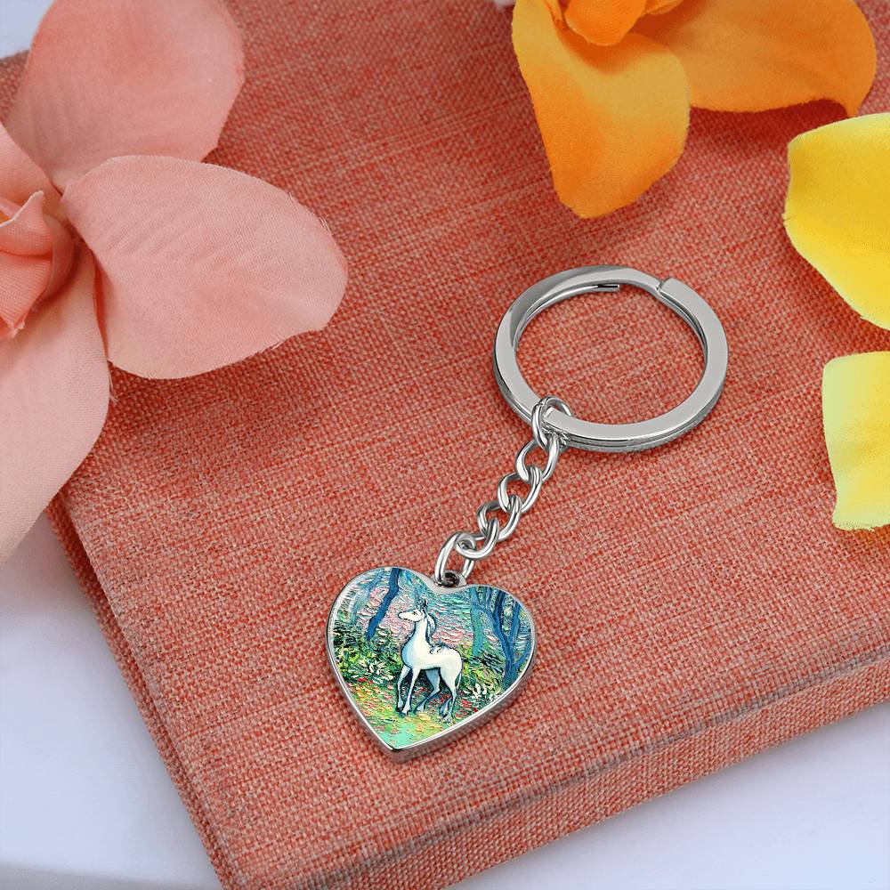 In the Shadow of the Forest Heart Keychain