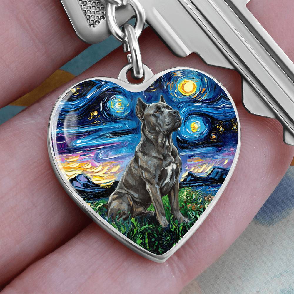 Cane Corso Heart Keychain