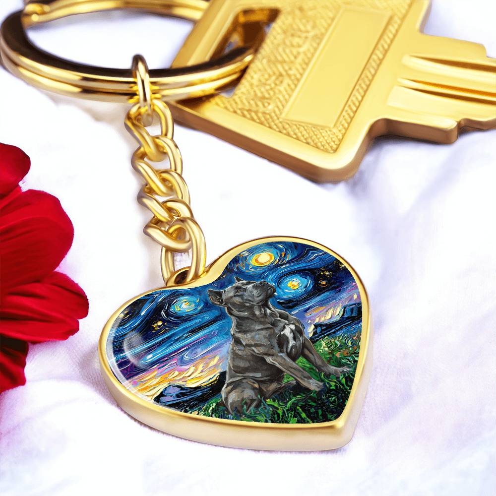 Cane Corso Heart Keychain
