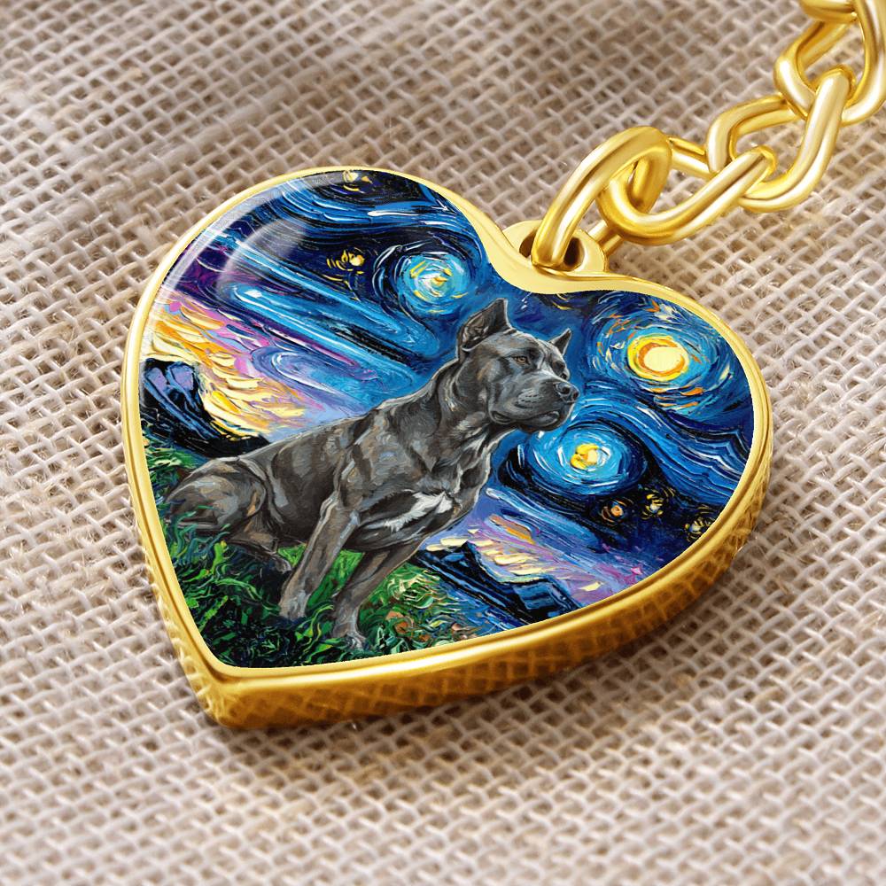Cane Corso Heart Keychain