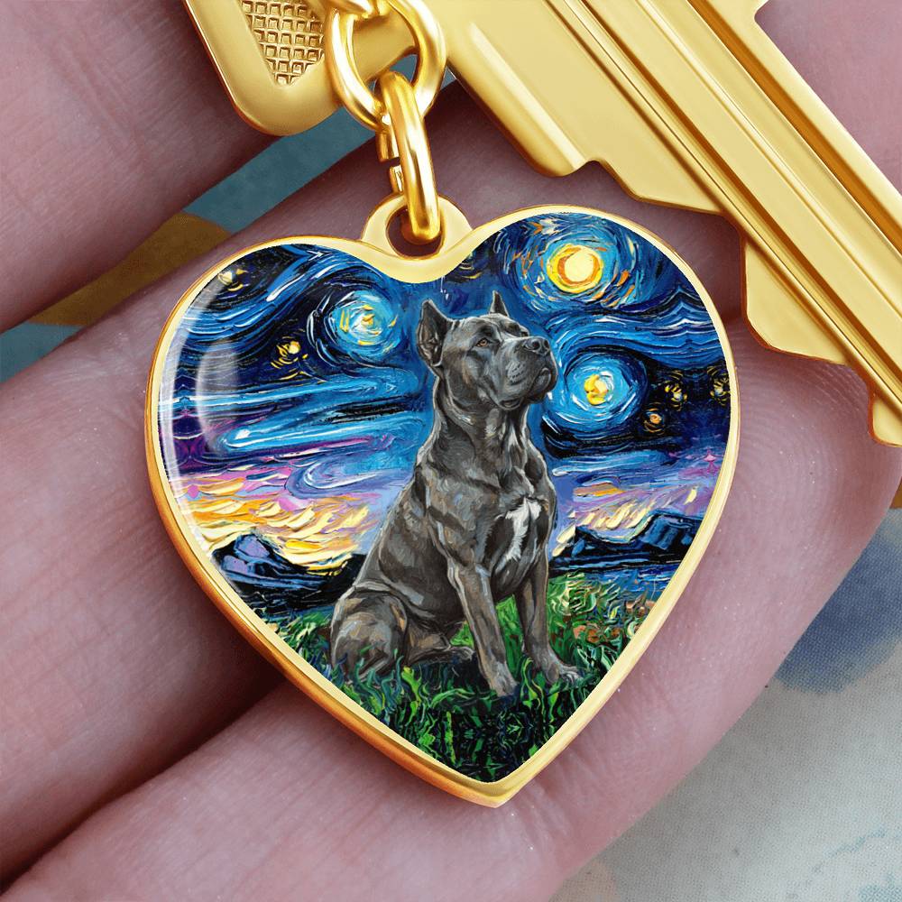 Cane Corso Heart Keychain