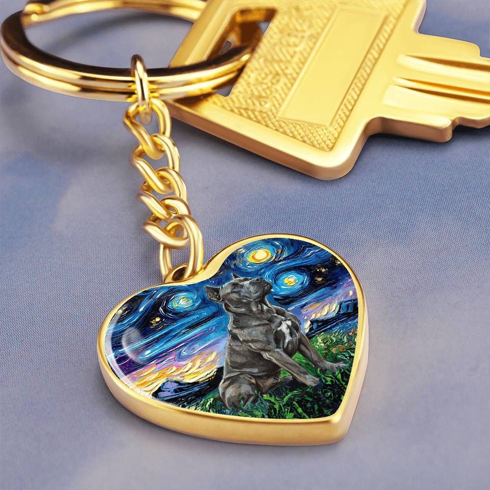 Cane Corso Heart Keychain