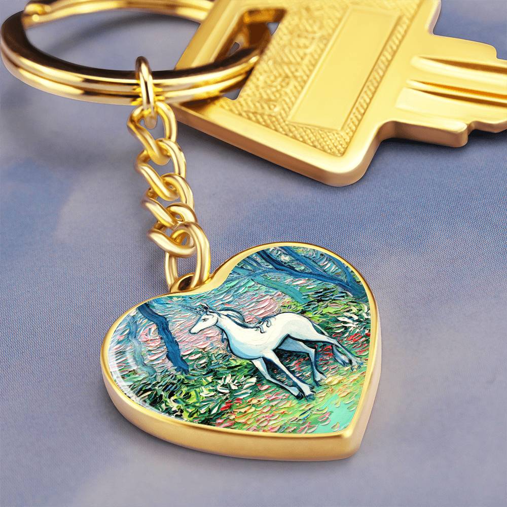 In the Shadow of the Forest Heart Keychain