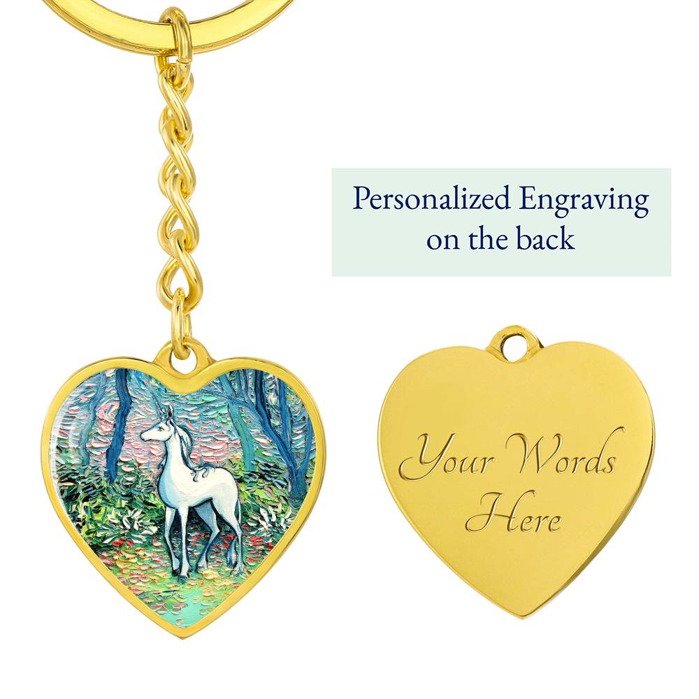 In the Shadow of the Forest Heart Keychain
