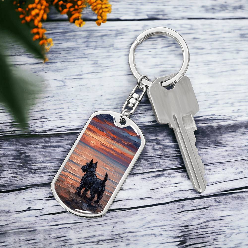 Beach Night - Scotty Dog Tag Keychain