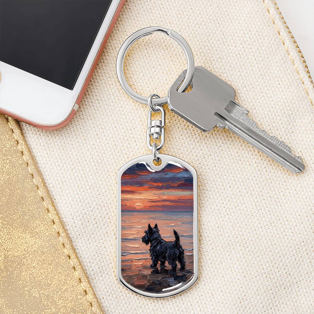 Beach Night - Scotty Dog Tag Keychain