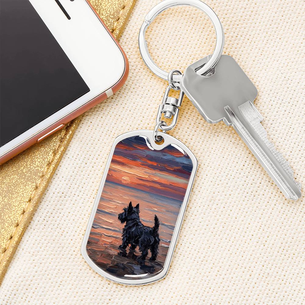 Beach Night - Scotty Dog Tag Keychain