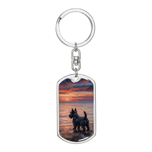Beach Night - Scotty Dog Tag Keychain