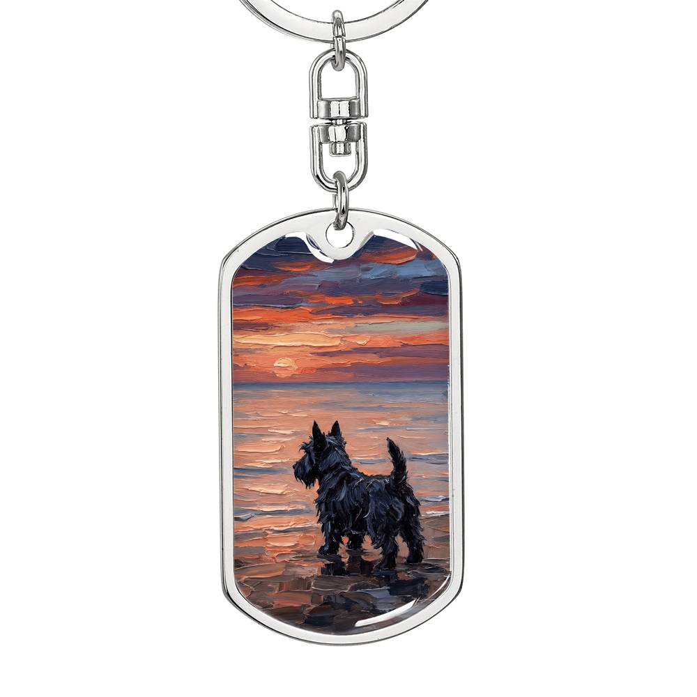 Beach Night - Scotty Dog Tag Keychain