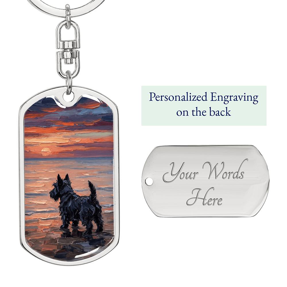 Beach Night - Scotty Dog Tag Keychain