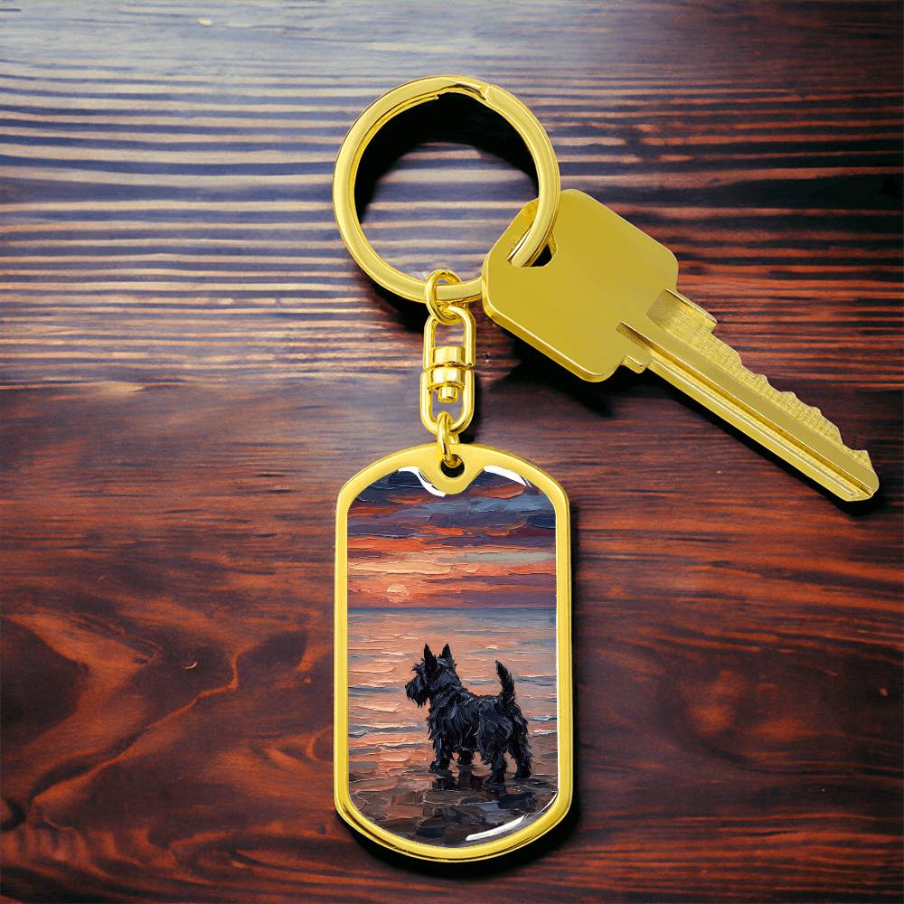 Beach Night - Scotty Dog Tag Keychain