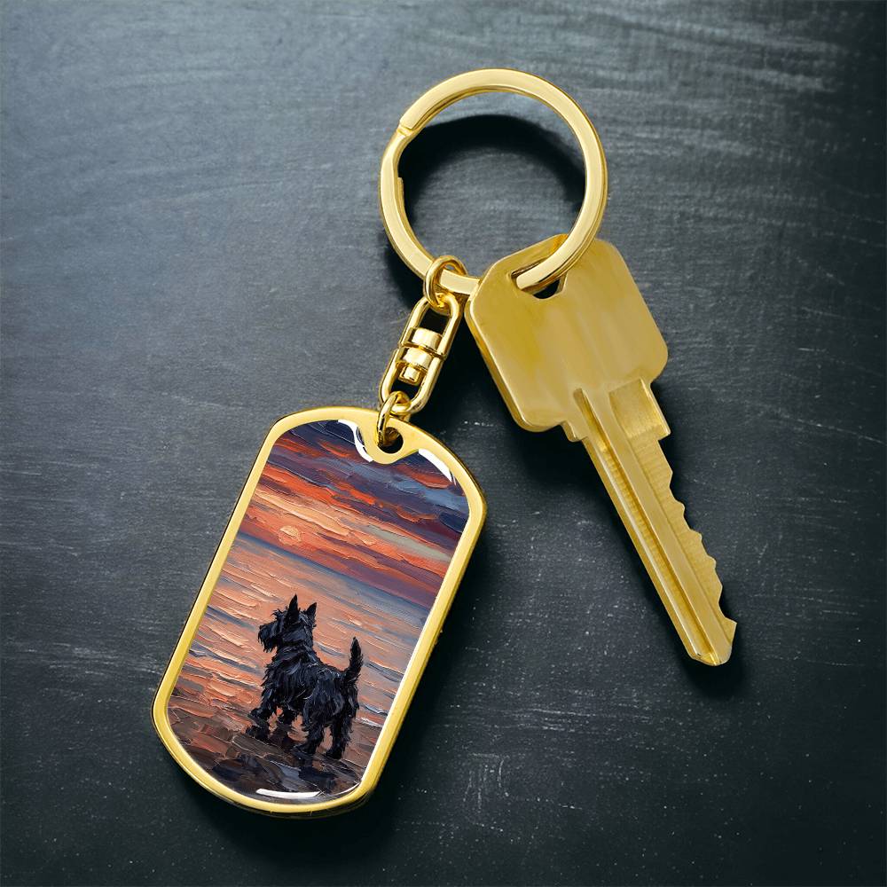 Beach Night - Scotty Dog Tag Keychain