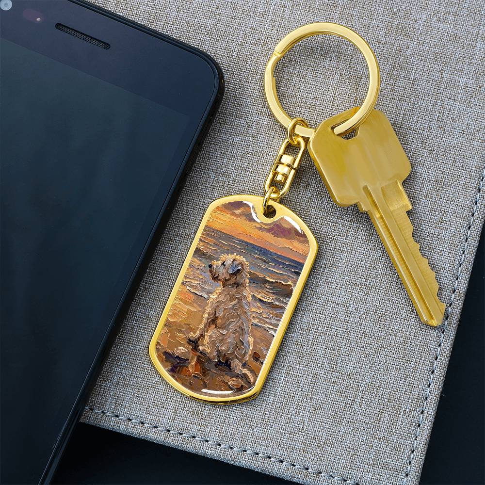 Beach Days - Wheaten Terrier Dog Tag Keychain