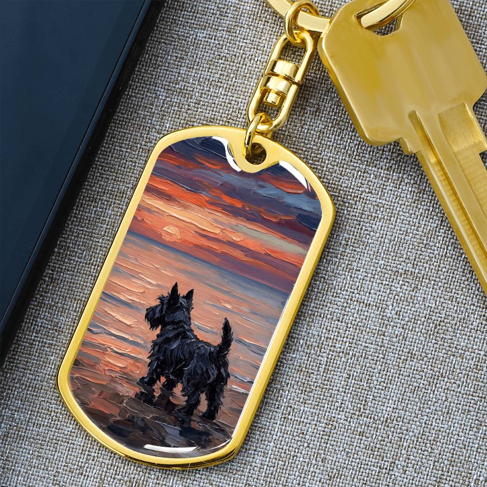 Beach Night - Scotty Dog Tag Keychain