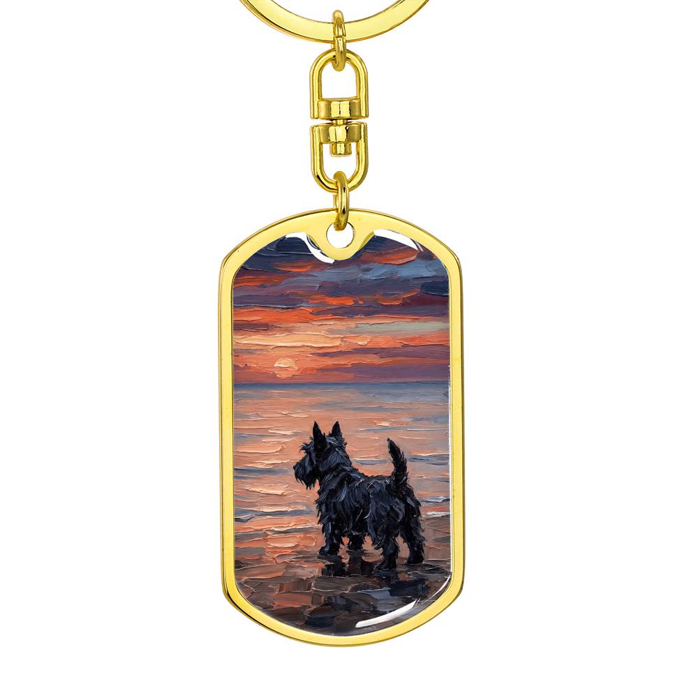 Beach Night - Scotty Dog Tag Keychain