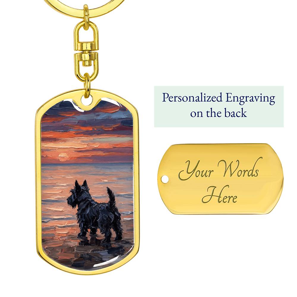 Beach Night - Scotty Dog Tag Keychain