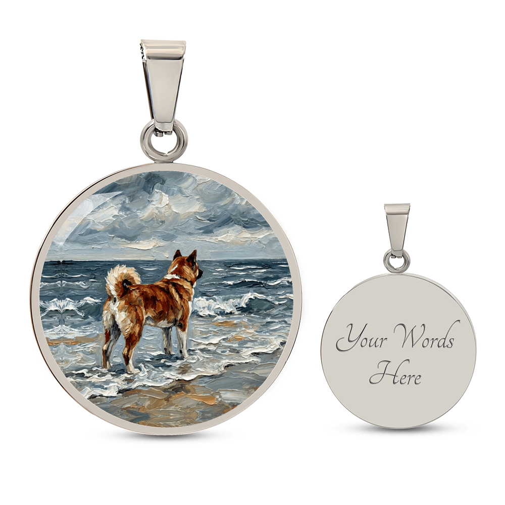 Beach Day - Akita Round Necklace
