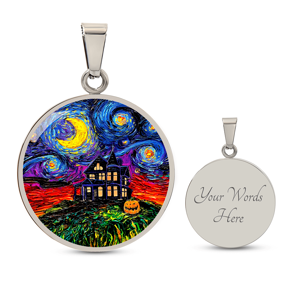 Starry Haunting Starry Night Round Necklace