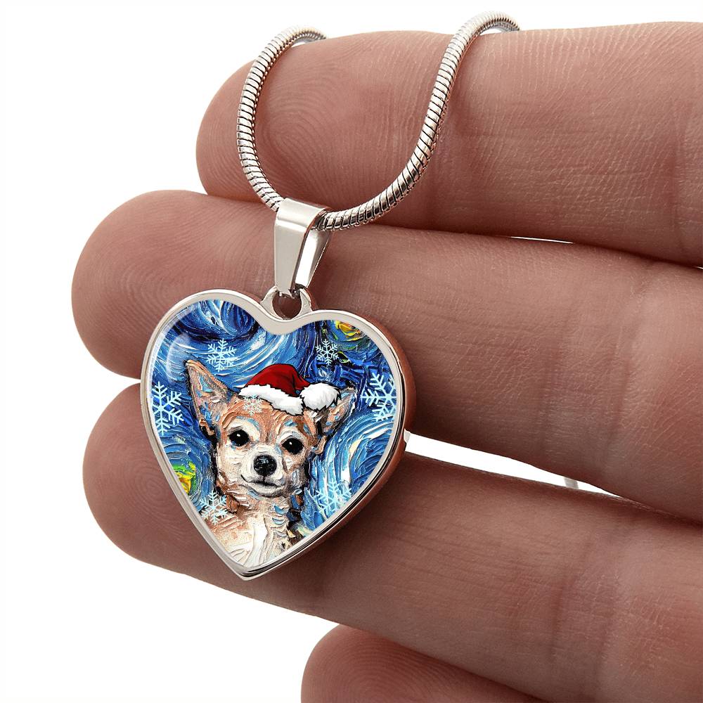 Chihuahua Christmas Necklace