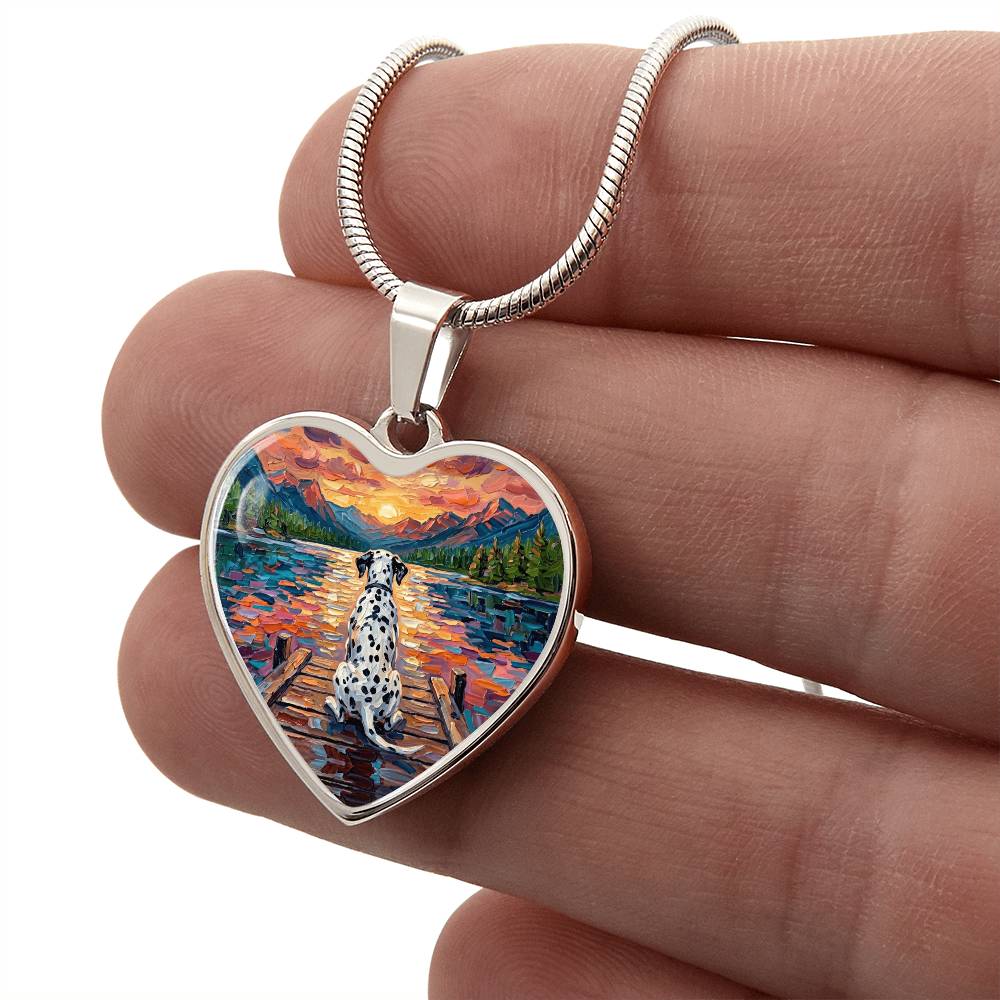 On The Dock - Dalmatian Heart Necklace