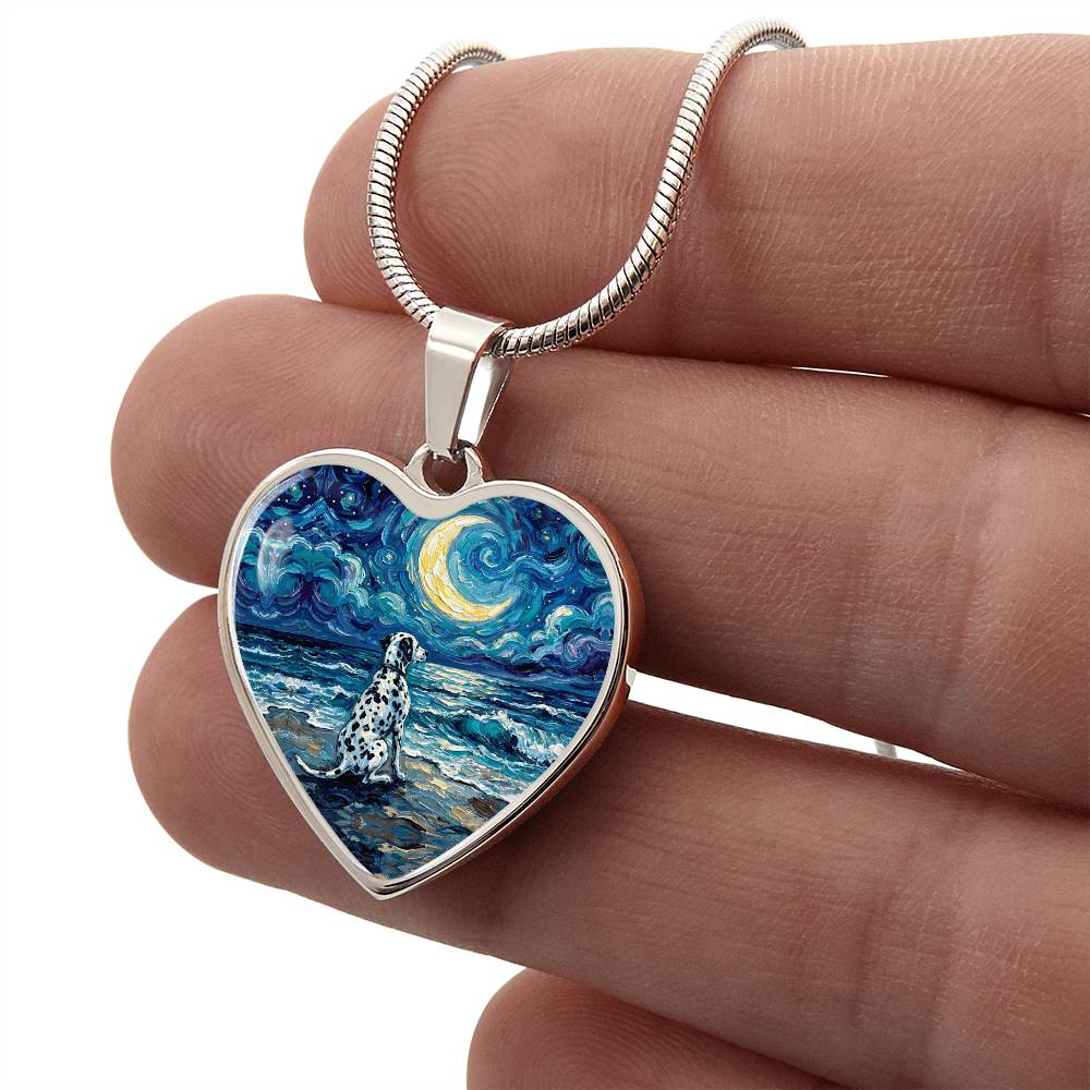 Beach Nights - Dalmatian Heart Necklace