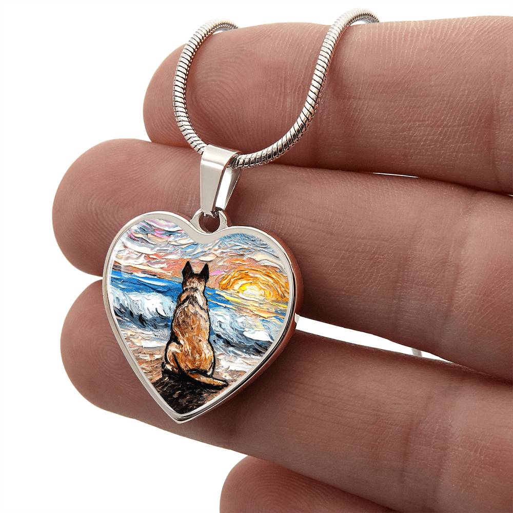 Beach Days - Red Heeler Heart Necklace
