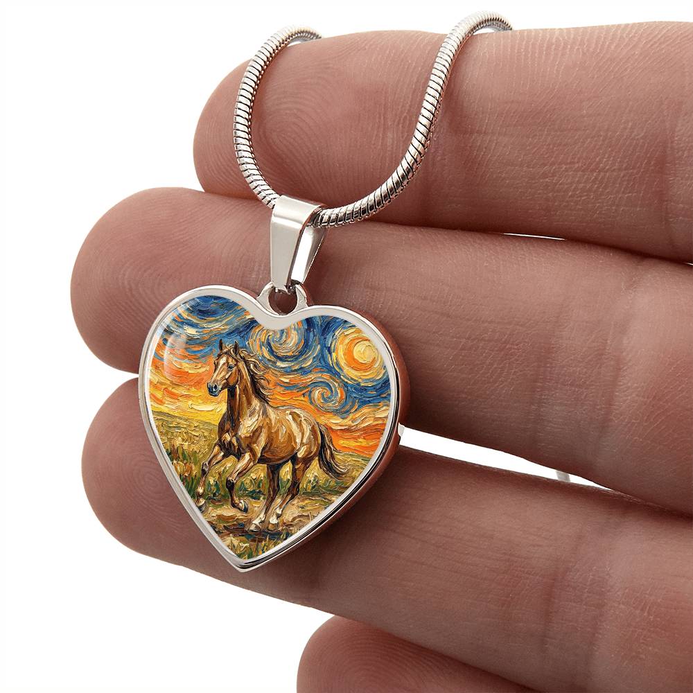 Free Spirited Horse Heart Necklace