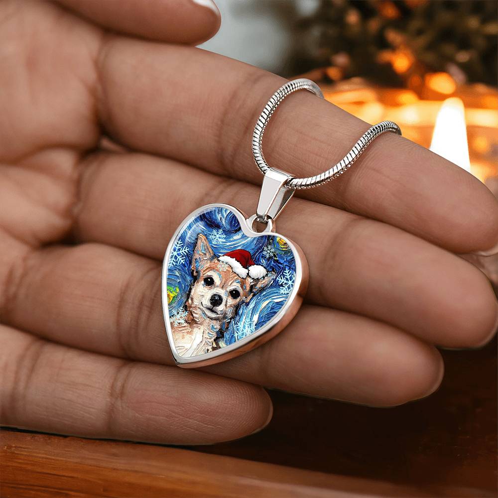 Chihuahua Christmas Necklace
