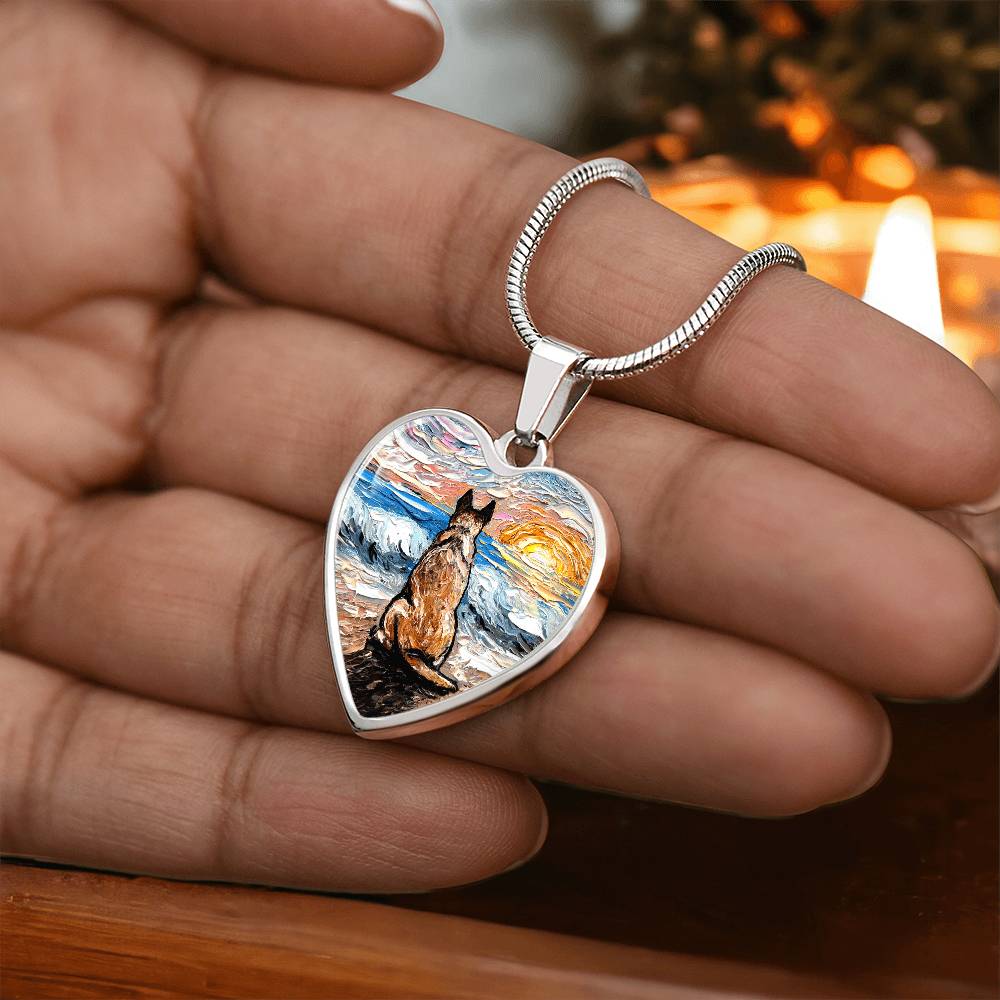 Beach Days - Red Heeler Heart Necklace