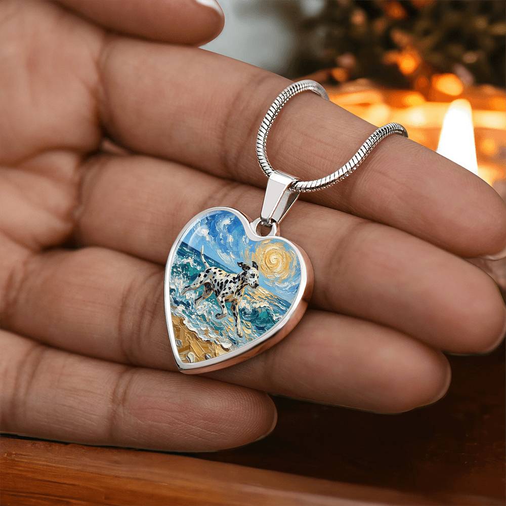 Beach Days - Dalmatian Heart Necklace