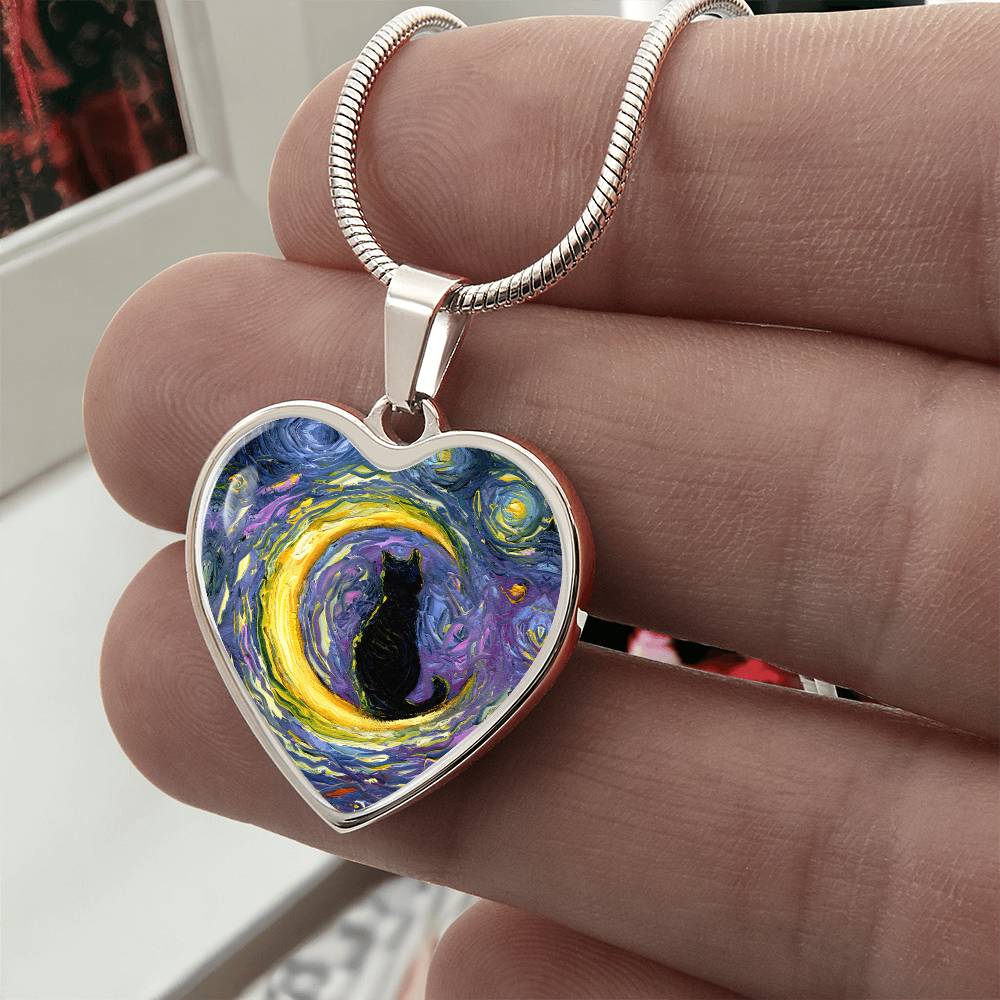 Luna Starry Night Heart Necklace