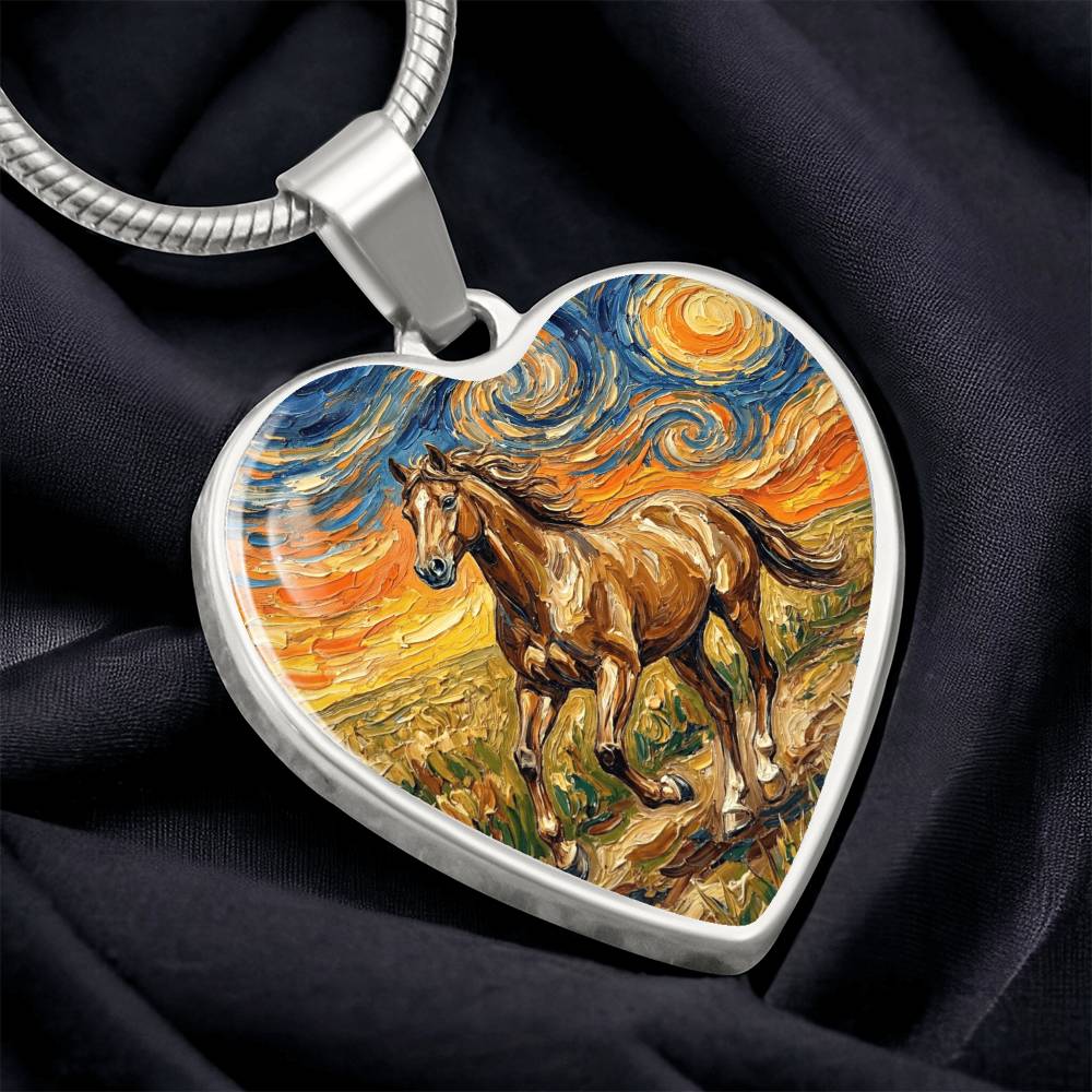Free Spirited Horse Heart Necklace