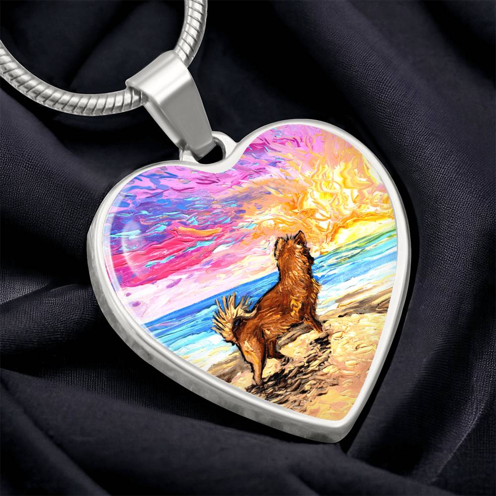 Beach Days - Chihuahua Heart Necklace