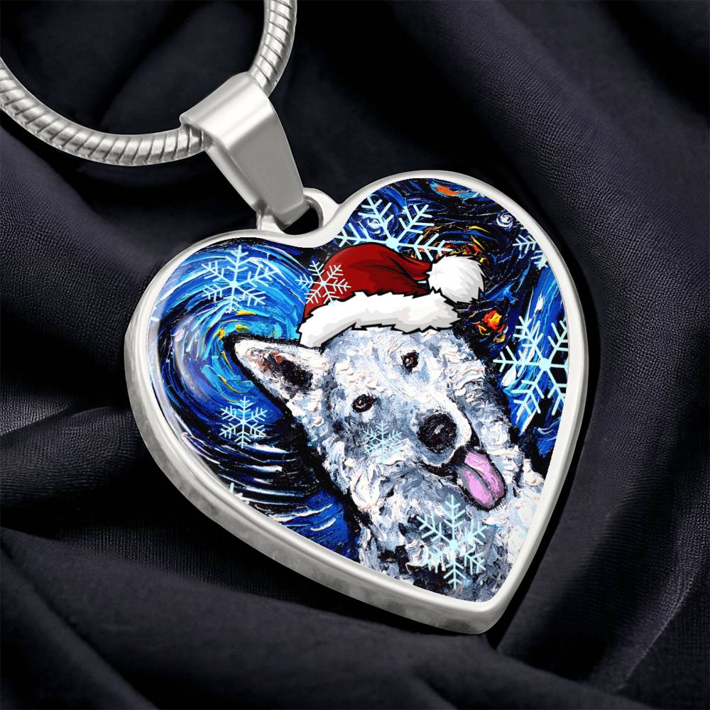 Swiss Shepherd Christmas Heart Necklace
