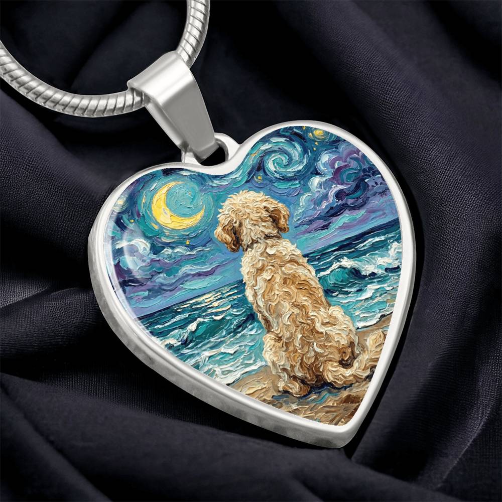 Beach Nights - Goldendoodle Heart Necklace