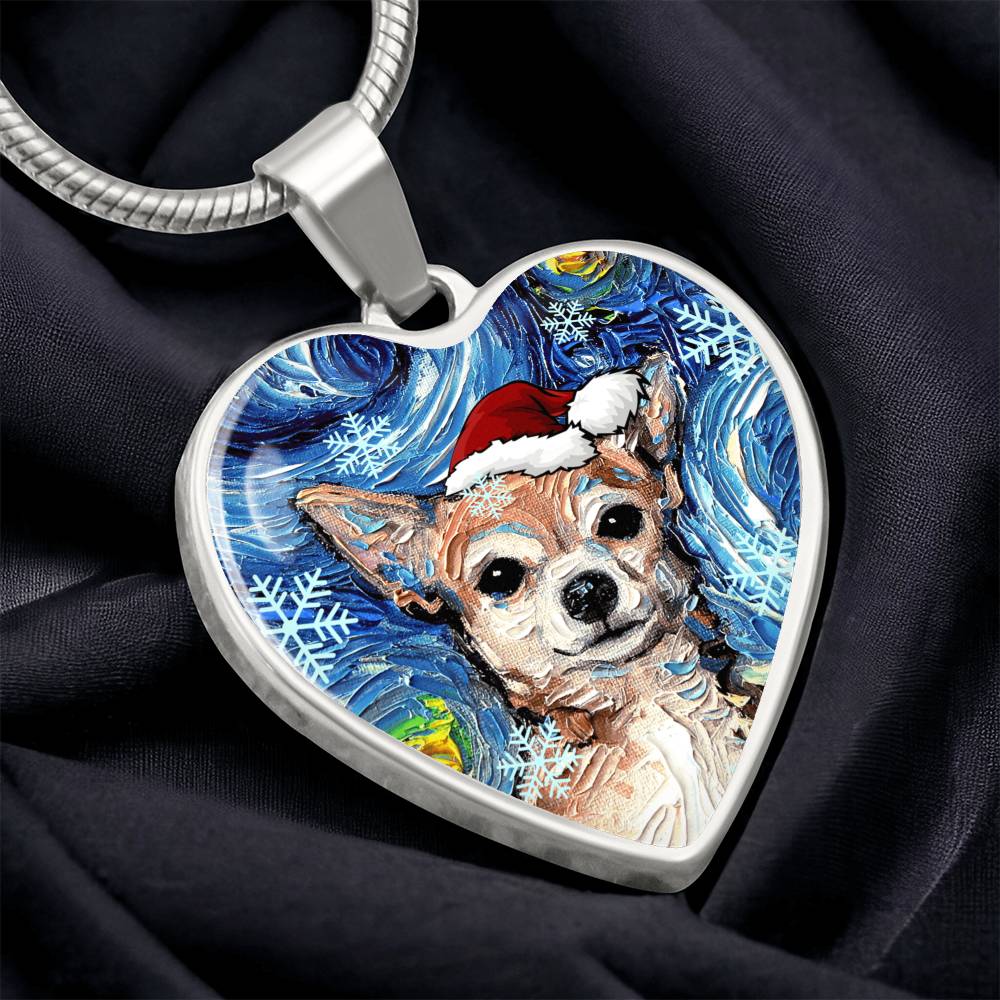 Chihuahua Christmas Necklace