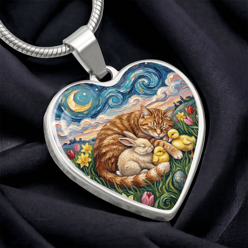 Easter Night Heart Necklace