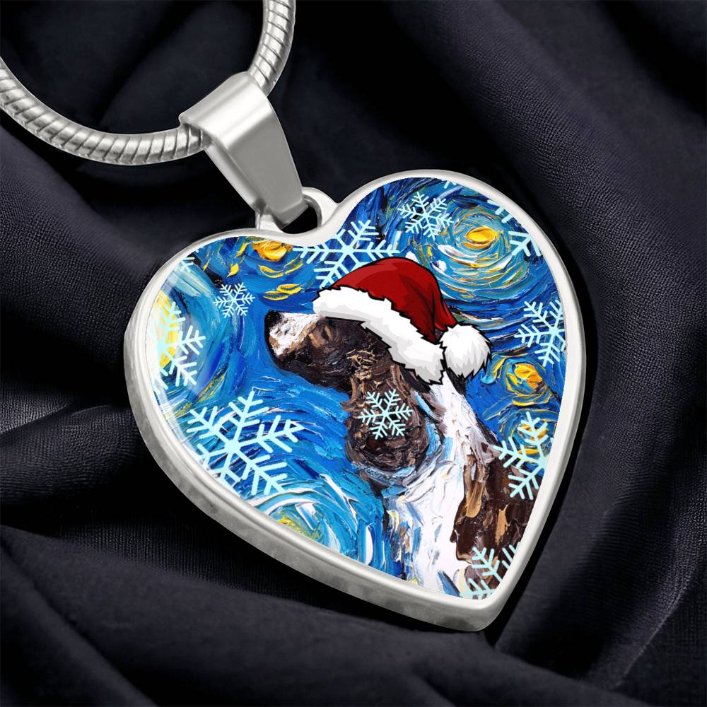 English Springer Spaniel Christmas Necklace