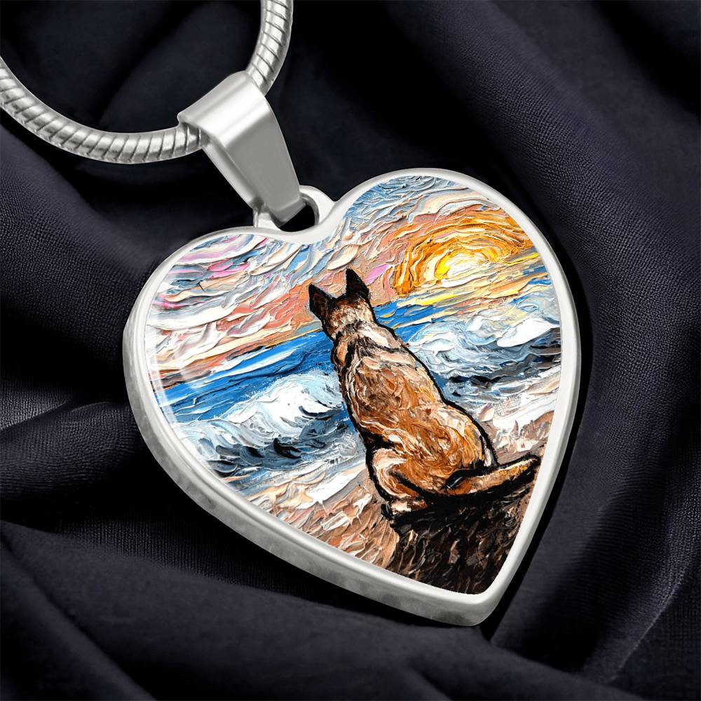 Beach Days - Red Heeler Heart Necklace