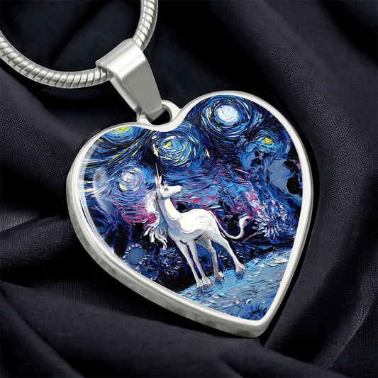 Van Gogh Never Saw The Last Starry Night Heart Necklace