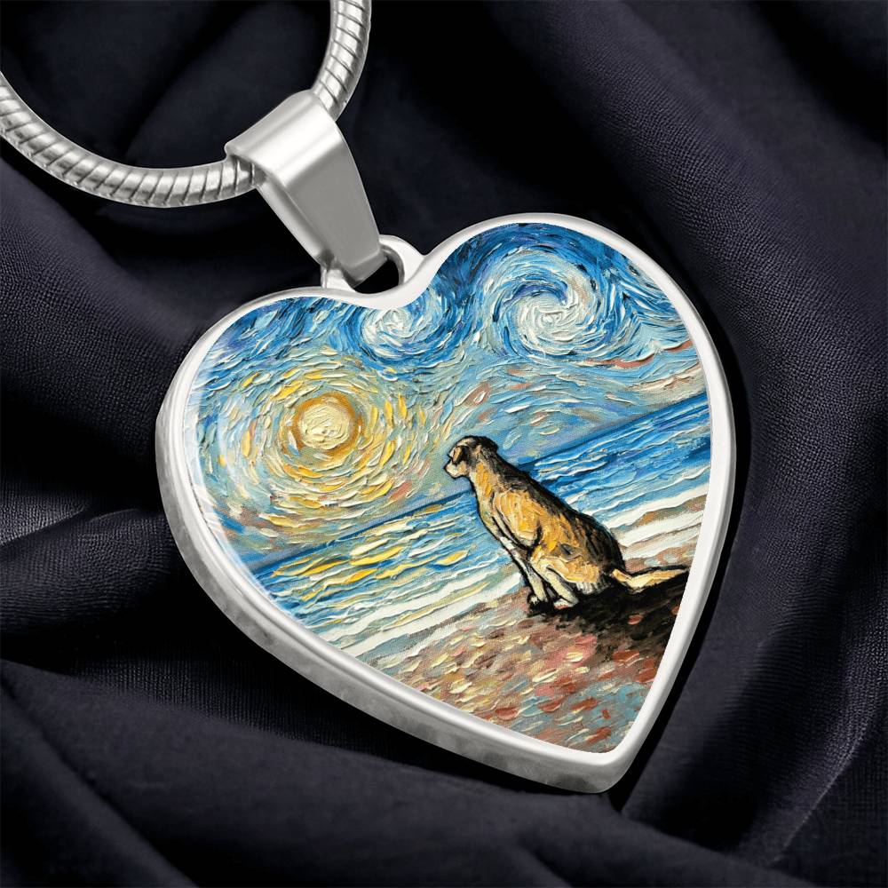 Beach Days - Yellow Labrador Heart Necklace