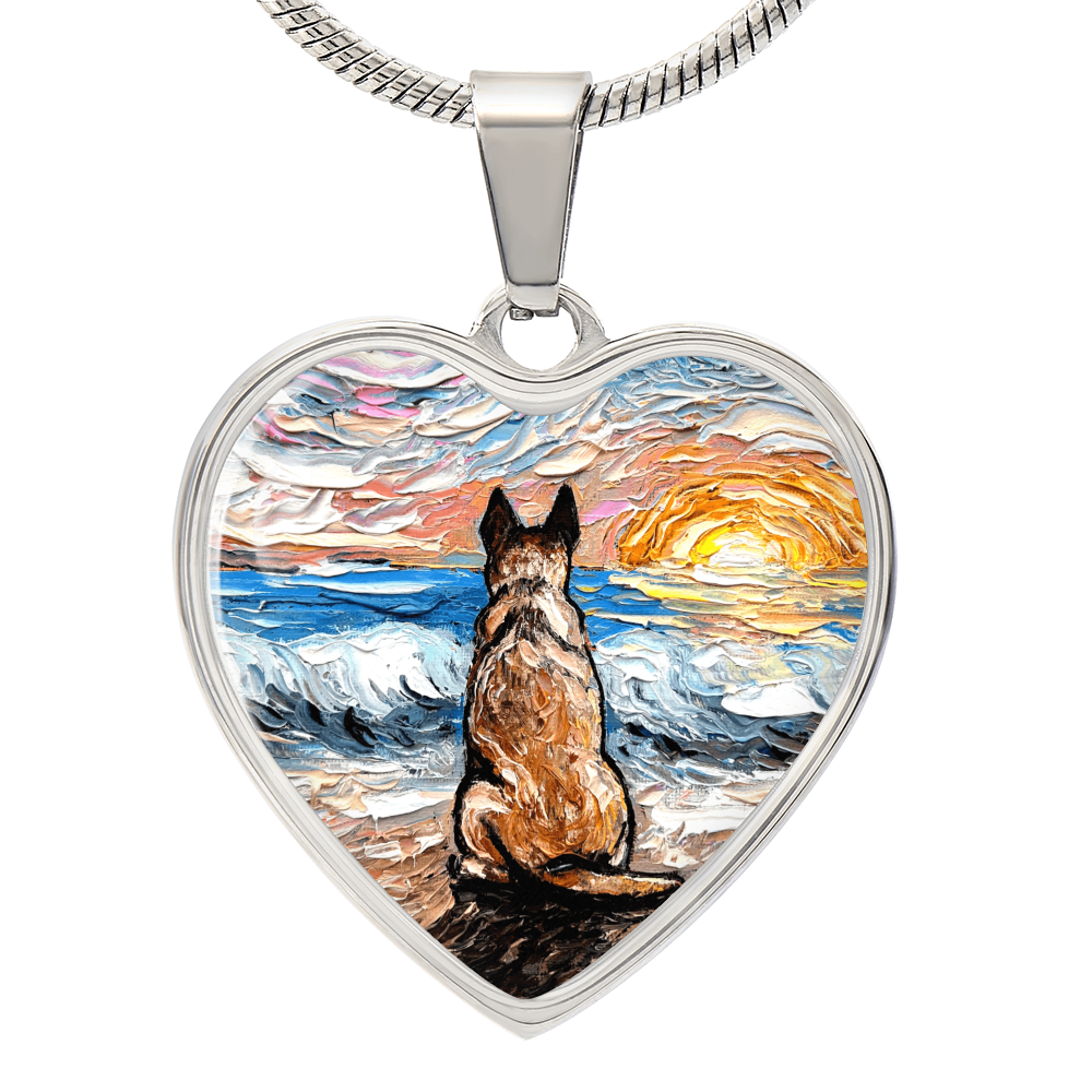 Beach Days - Red Heeler Heart Necklace
