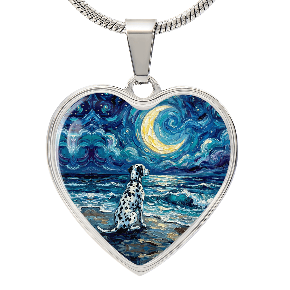 Beach Nights - Dalmatian Heart Necklace