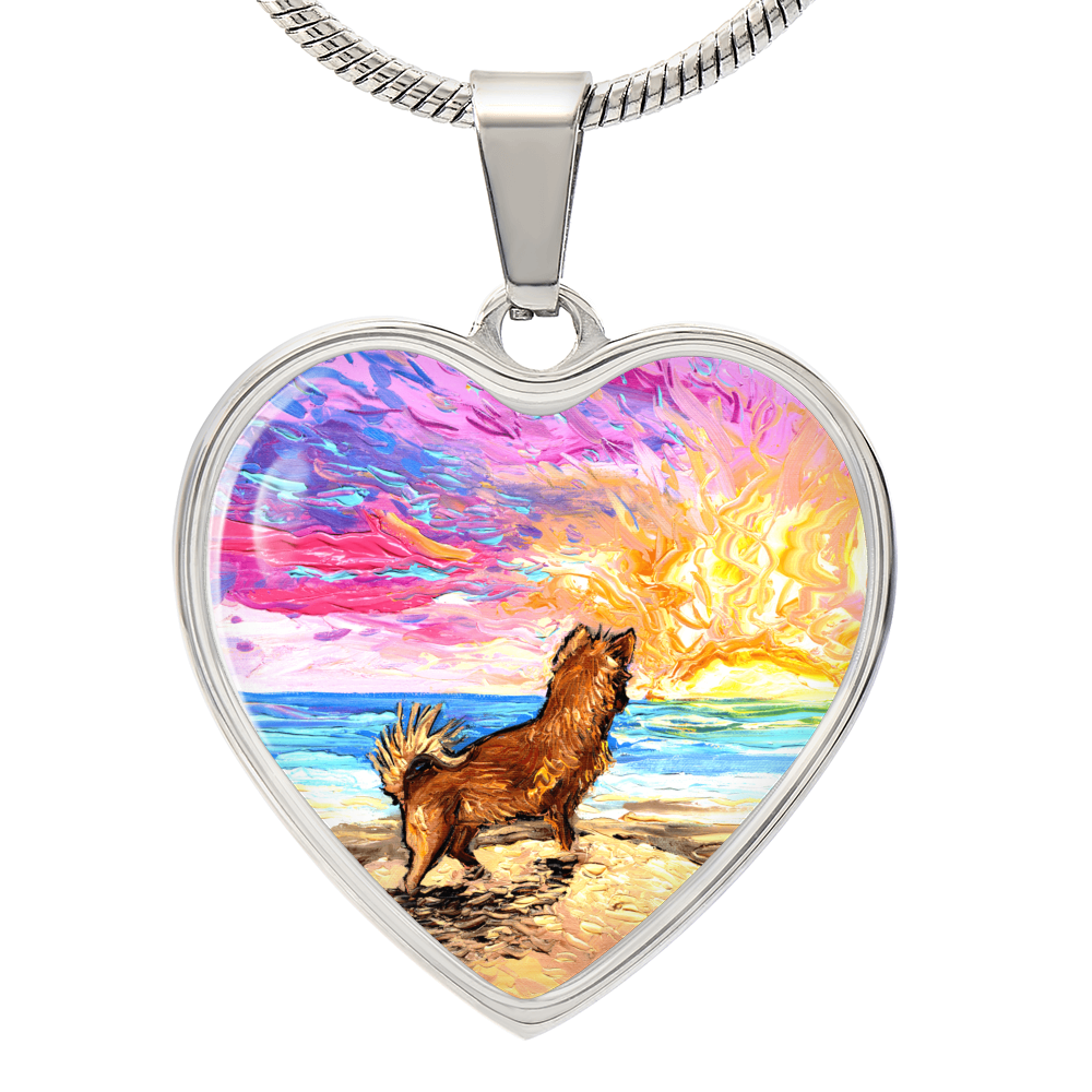 Beach Days - Chihuahua Heart Necklace