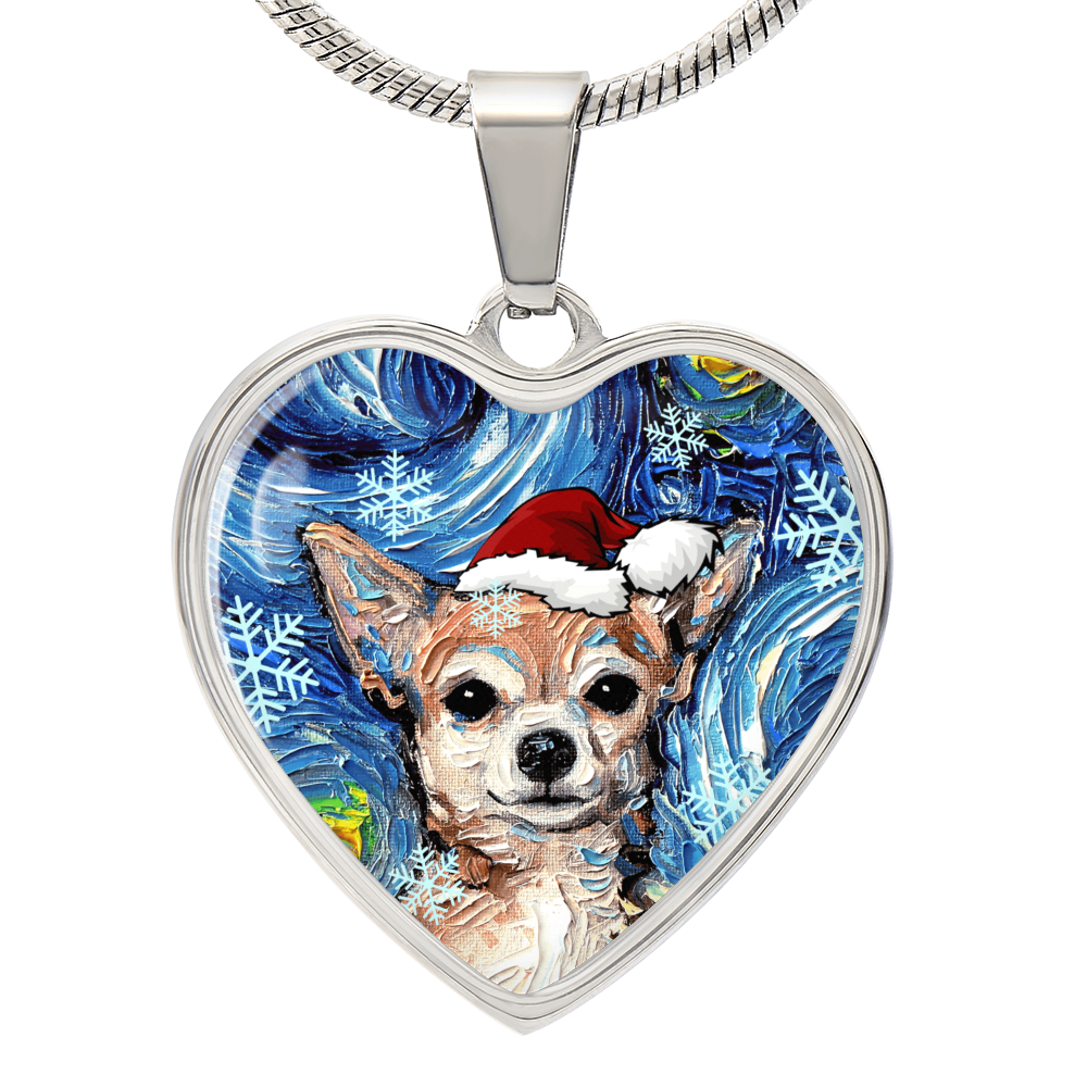 Chihuahua Christmas Necklace