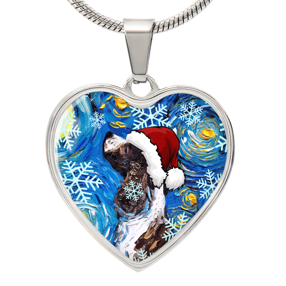 English Springer Spaniel Christmas Necklace