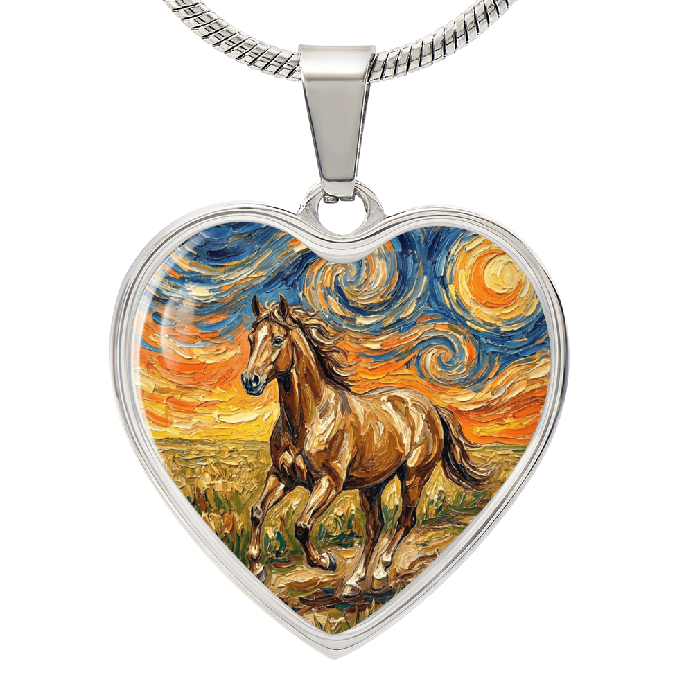Free Spirited Horse Heart Necklace