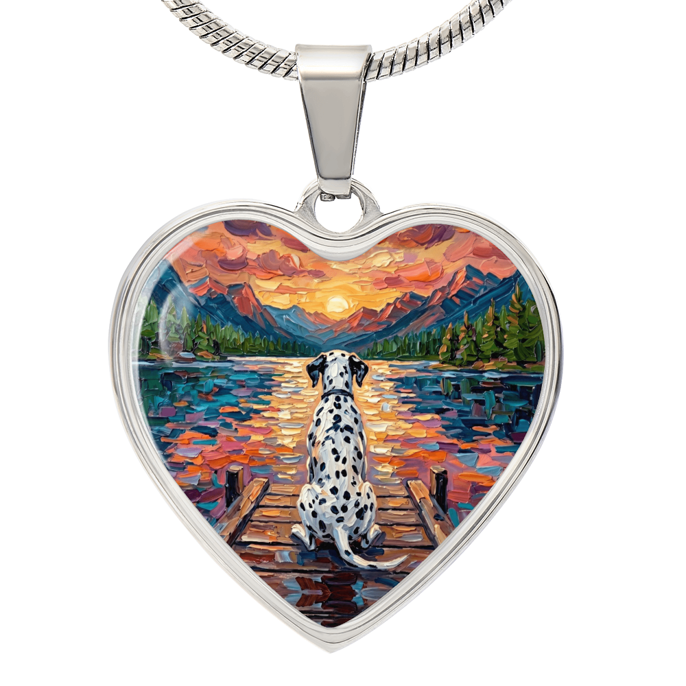On The Dock - Dalmatian Heart Necklace