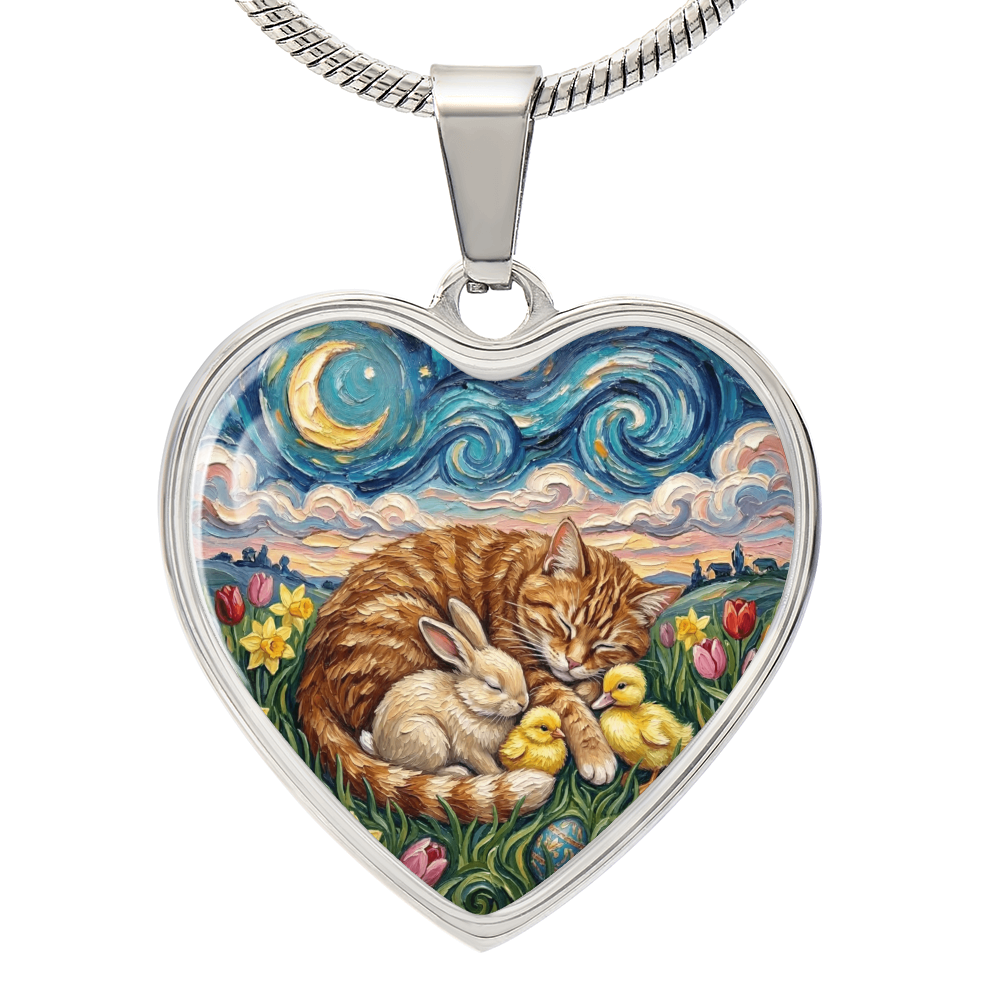 Easter Night Heart Necklace