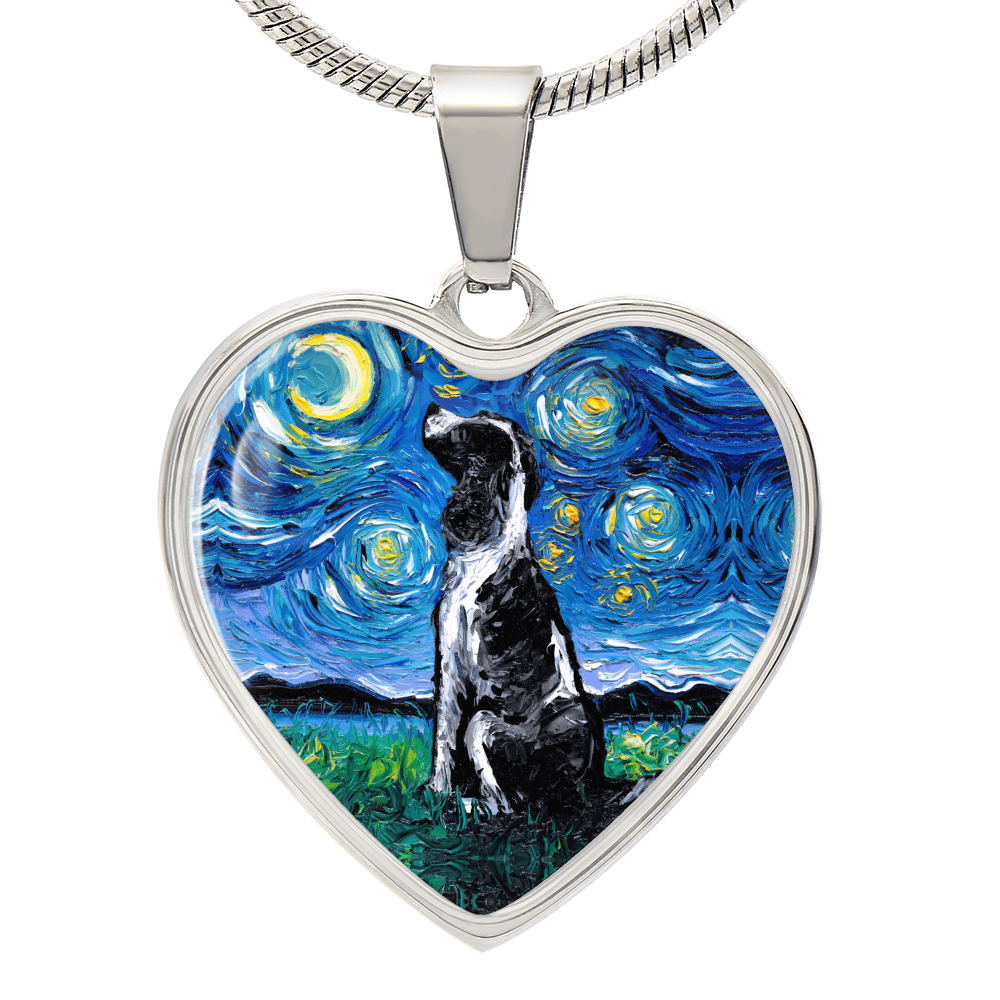blackandwhiteenglishspringerspanielheartpendant